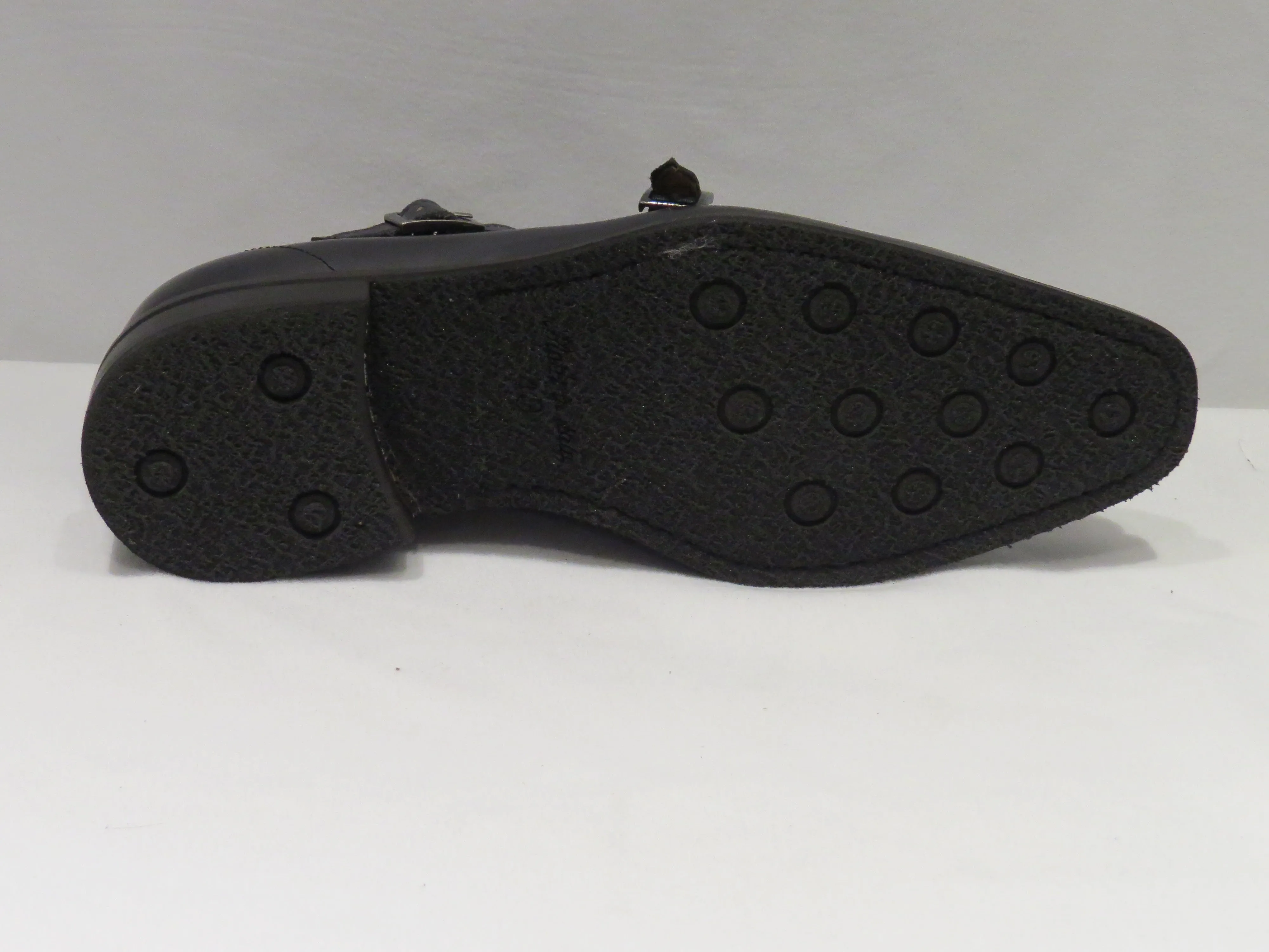 Jose Real Grey Double Monk Strap Plain Toe Shoes