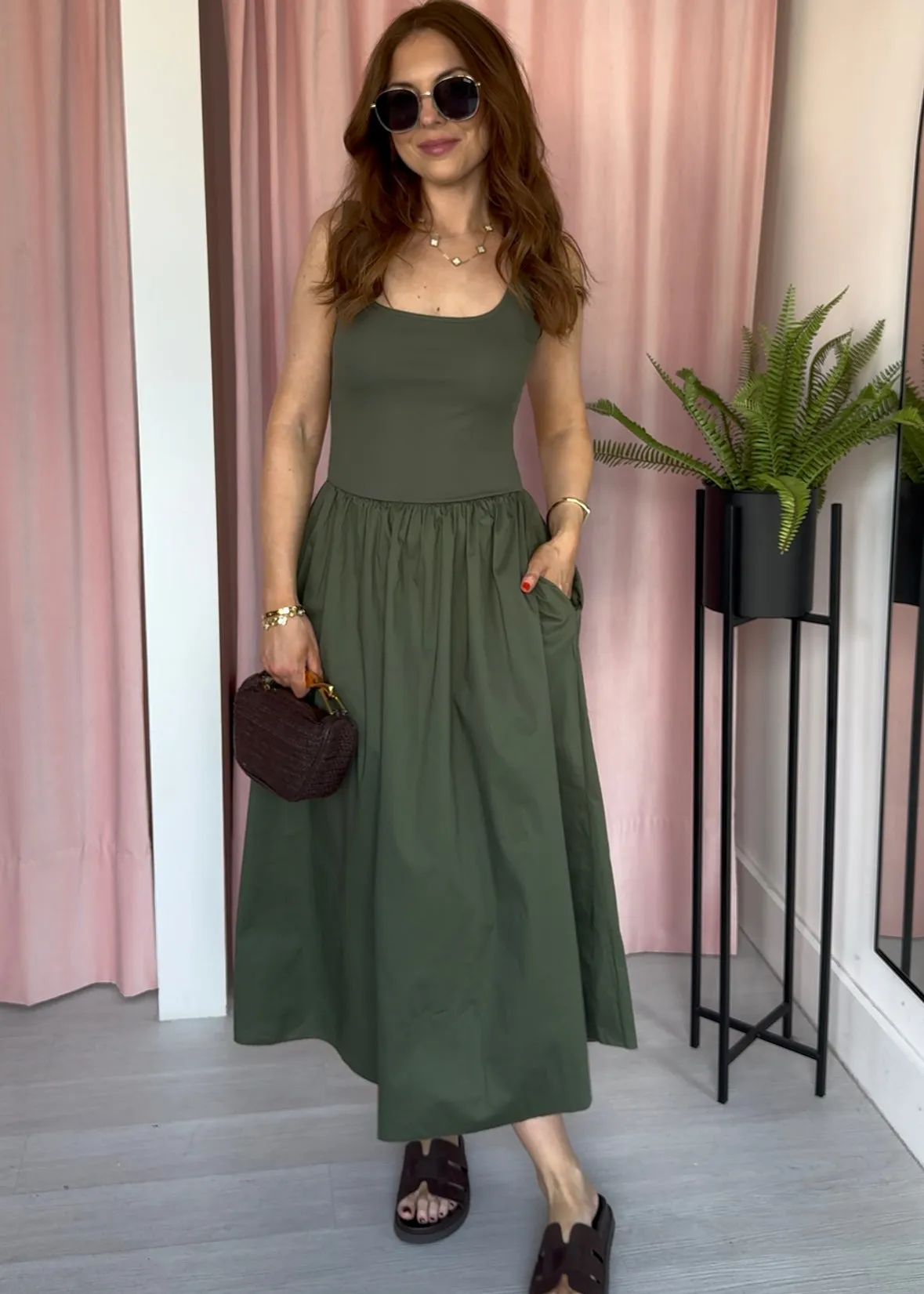 Leni Dress - Khaki