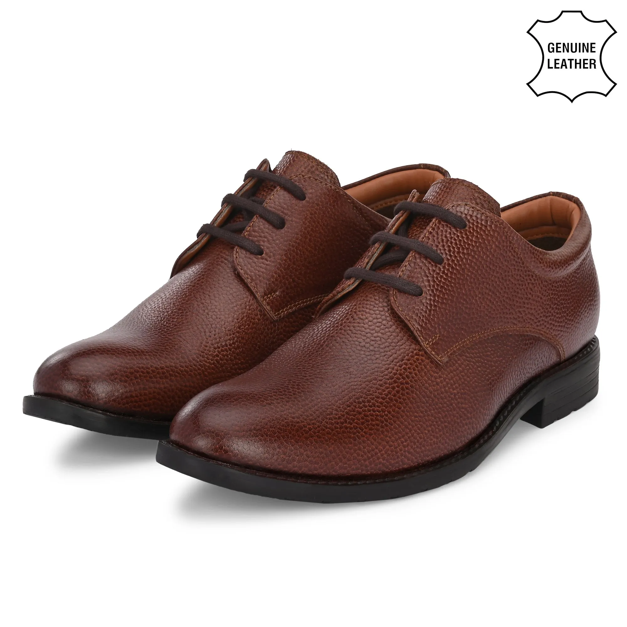 Seasoned Full Grain Leather Derby Lace Ups