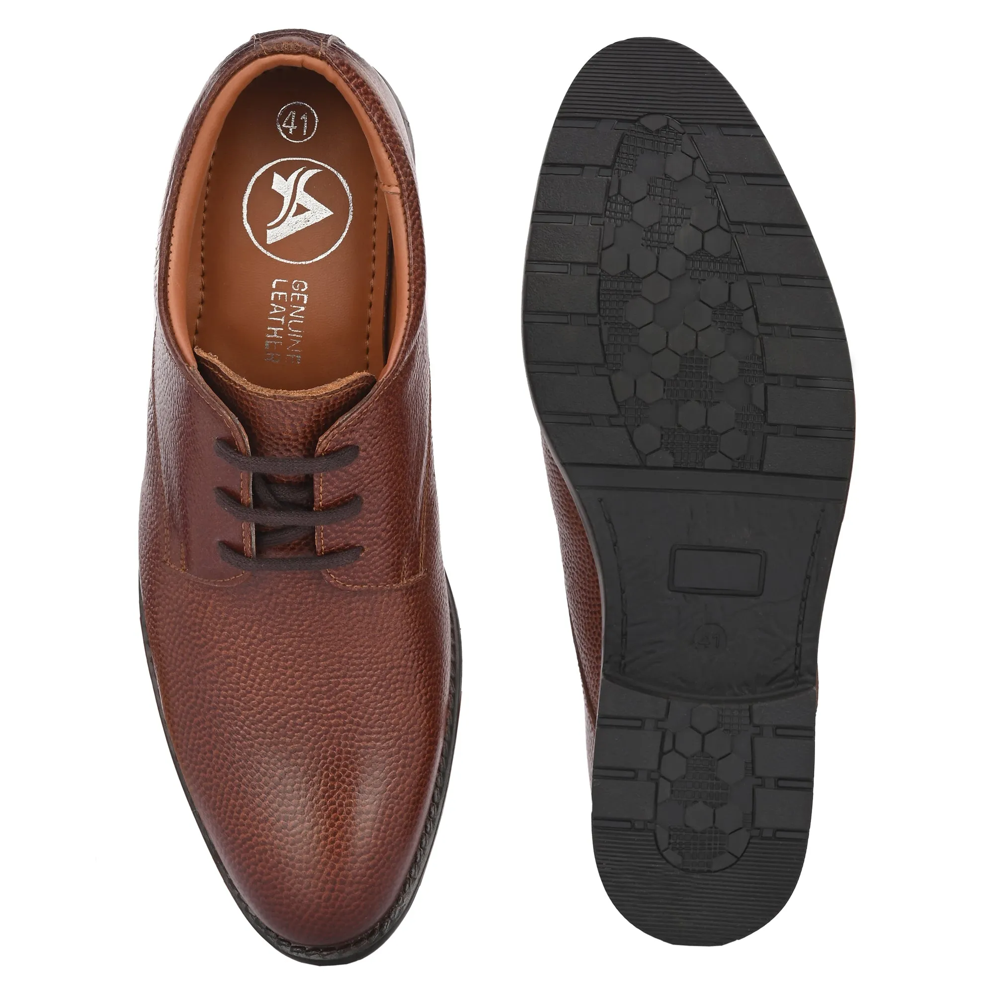Seasoned Full Grain Leather Derby Lace Ups